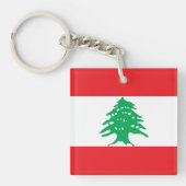 Libanese vlag علم لبنان sleutelhanger (voorkant)