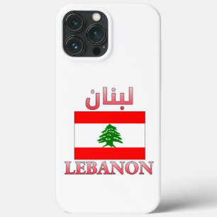 Libanese vlag ل ن ن Arabisch en Engels WordArt Coo Case-Mate iPhone Case