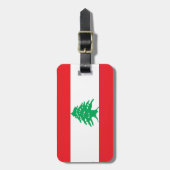 Libanese vlag bagagelabel (Voorkant verticaal)