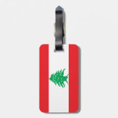 Libanese vlag bagagelabel (Achterkant verticaal)
