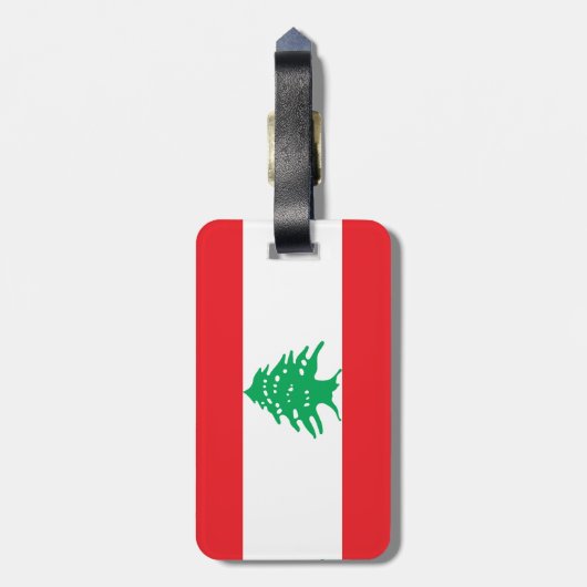 Libanese vlag bagagelabel (Achterkant verticaal)