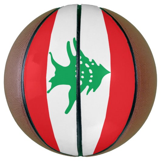 Libanese vlag basketbal (Verticaal)