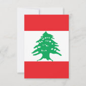 Libanese vlag bedankkaart (Voorkant)