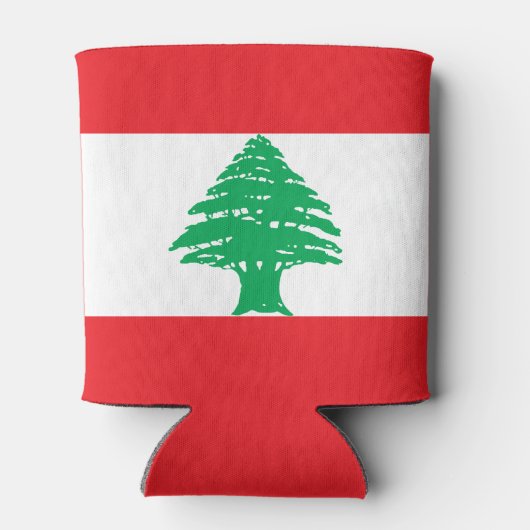 Libanese vlag blikjeskoeler (Achterkant)