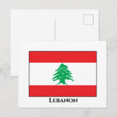 Libanese vlag briefkaart (Voorkant / Achterkant)