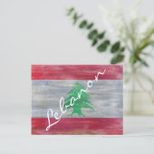 Libanese vlag briefkaart (Staand voorkant)