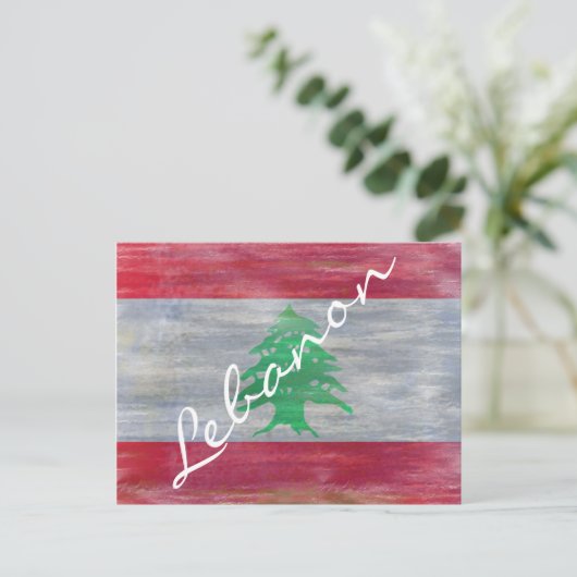 Libanese vlag briefkaart (Staand voorkant)