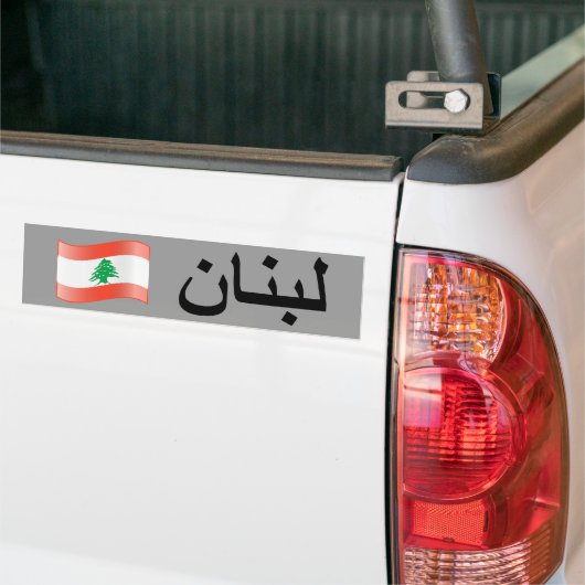 Libanese vlag Bumpersticker (Op Truck)