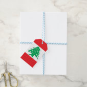 Libanese vlag cadeaulabel (Met Touw)
