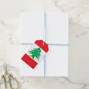 Libanese vlag cadeaulabel