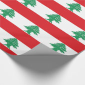 Libanese vlag cadeaupapier (Hoek)