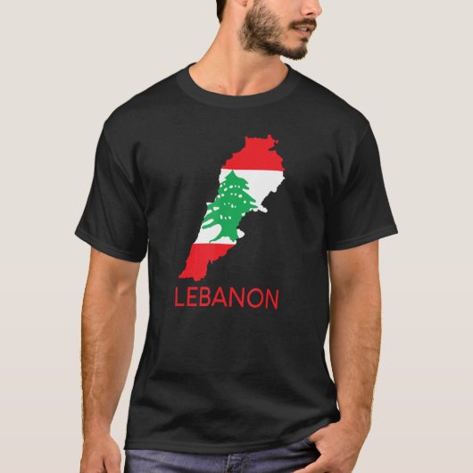 Libanese vlag Cedar Tree Beiroet Libanese Arabisch T-shirt (Voorkant)