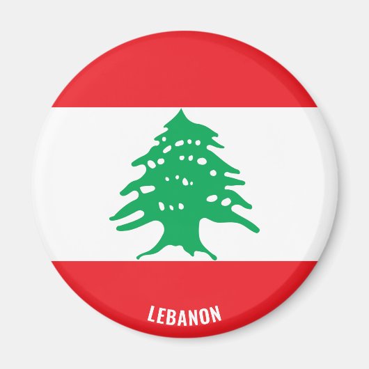 Libanese vlag charmant patriotticum magneet (Voorkant)