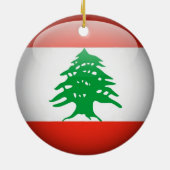 Libanese vlag Circle Ornament (Achterkant)
