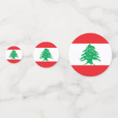 Libanese vlag confetti (Voorkanten)