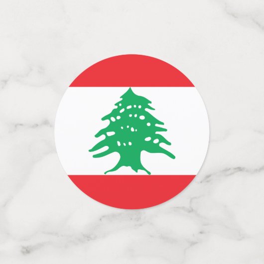 Libanese vlag confetti (Kleine voorkant)