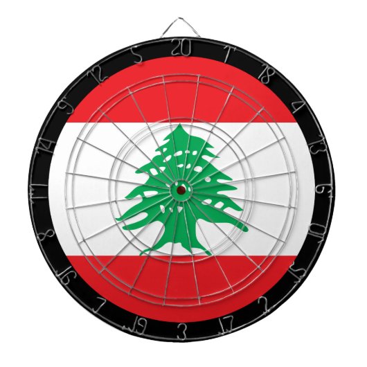 Libanese vlag Dartboard & Libanon/spelraad Dartbord (Voorkant)
