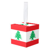 Libanese vlag decoratie (Voorkant hoekig)