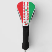 Libanese vlag: een prachtig patriottisch golfheadcover (Voorkant)