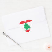 Libanese vlag en hart, reizen Libanon/sportfans Hart Sticker (Envelop)