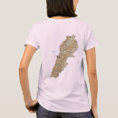 Libanese vlag en Kaart dk T-Shirt (Achterkant)