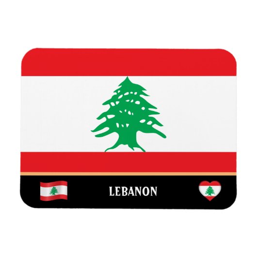 Libanese vlag en Libanees land reizen/Libanon Magneet (Horizontaal)