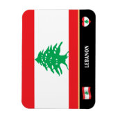 Libanese vlag en Libanees land reizen/Libanon Magneet (Verticaal)