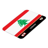Libanese vlag en Libanees land reizen/Libanon Magneet (Linkerzijde)