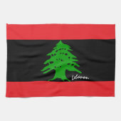 Libanese vlag en Libanese koken, mode /sport B Theedoek (Horizontaal)