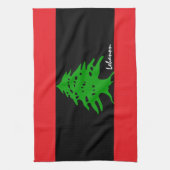 Libanese vlag en Libanese koken, mode /sport B Theedoek (Verticaal)