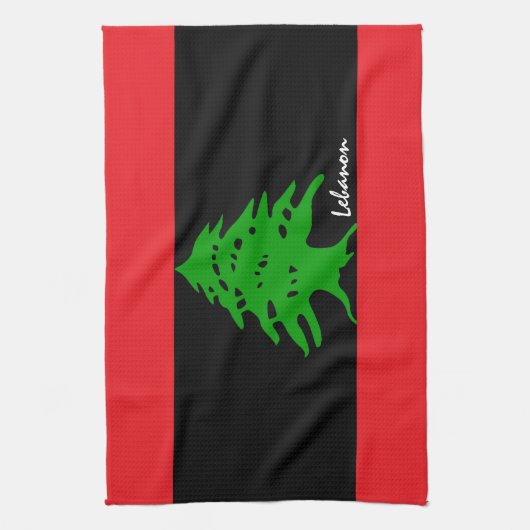 Libanese vlag en Libanese koken, mode /sport B Theedoek (Verticaal)