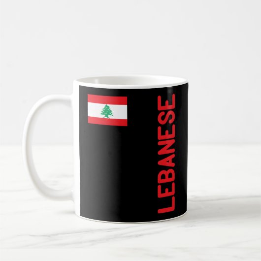 Libanese vlag en Libanon roots Koffiemok (Links)