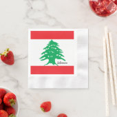 Libanese vlag en Midden-Oosten - Libanon/sportfans Servet (Insitu)