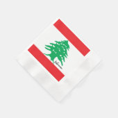 Libanese vlag en Midden-Oosten - Libanon/sportfans Servet (Hoek)
