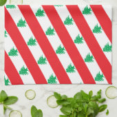 Libanese vlag en Midden-Oosten - mode/sportfans Theedoek (Gevouwen)