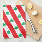 Libanese vlag en Midden-Oosten - mode/sportfans Theedoek (Quarter Fold)