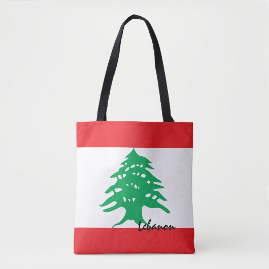 Libanese vlag en Midden-Oosten - mode/sportfans Tote Bag (Voorkant)
