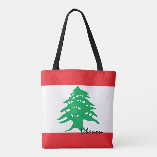 Libanese vlag en Midden-Oosten - mode/sportfans Tote Bag (Achterkant)