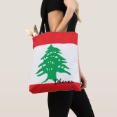 Libanese vlag en Midden-Oosten - mode/sportfans Tote Bag (Dichtbij)