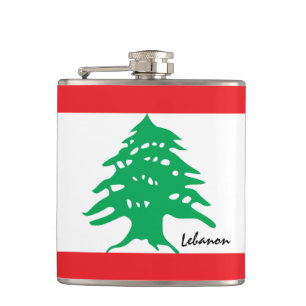 Libanese vlag en reis Libanon/sportfan Heupfles