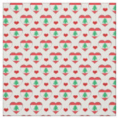 Libanese vlag- en rode-hartverbinding mode/Libanon Stof (Swatch)