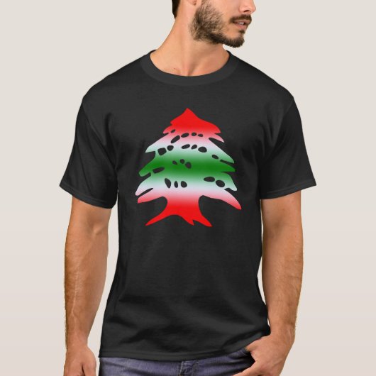 Libanese vlag en symbool t-shirt (Voorkant)