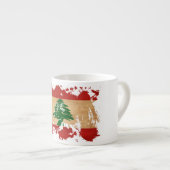 Libanese vlag espresso kop (Voorkant rechts)