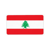 Libanese vlag etiket (Voorkant)