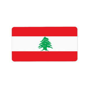 Libanese vlag etiket