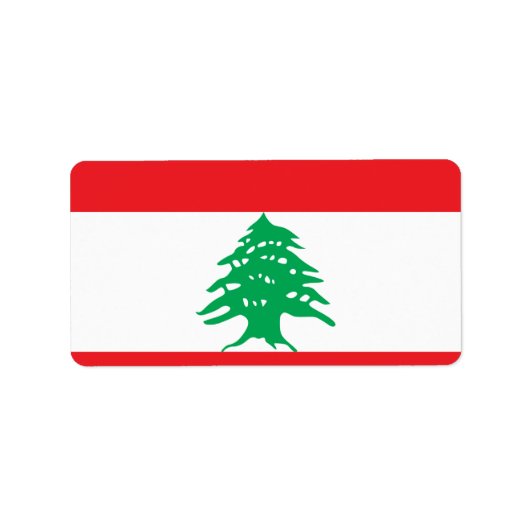 Libanese vlag etiket (Voorkant)