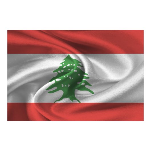 Libanese vlag foto afdruk (Voorkant)