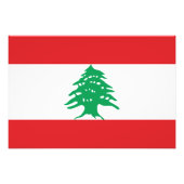 Libanese vlag foto afdruk (Voorkant)