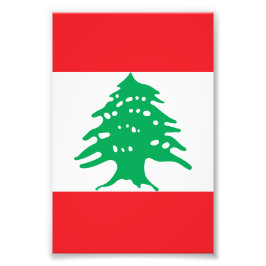 Libanese vlag foto afdruk