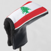 Libanese vlag golfheadcover (3/4 voorkant)